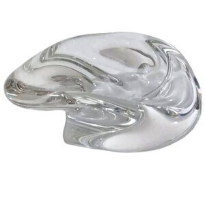 St. Louis France Crystal Caravelle Triangular Twisted Swirl Bowl Trinket Dish